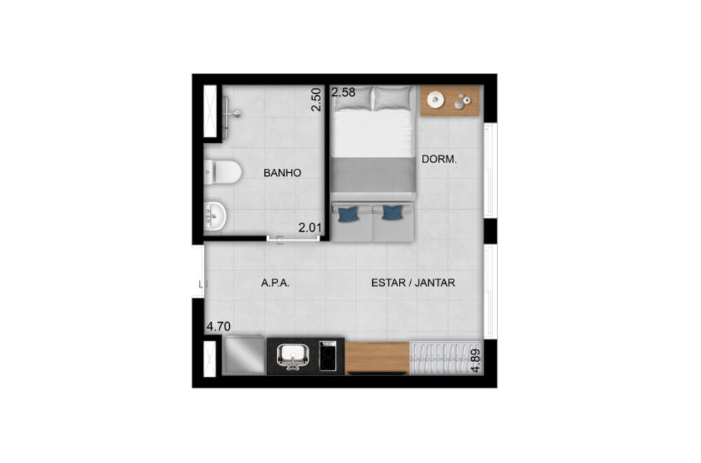 Apartamento, 1 quarto, 79 m² - Foto 7