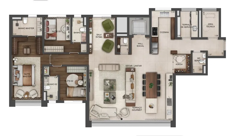 Cobertura, 3 quartos, 239 m² - Foto 11