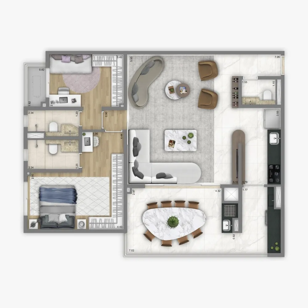 Apartamento, 3 quartos, 104 m² - Foto 8
