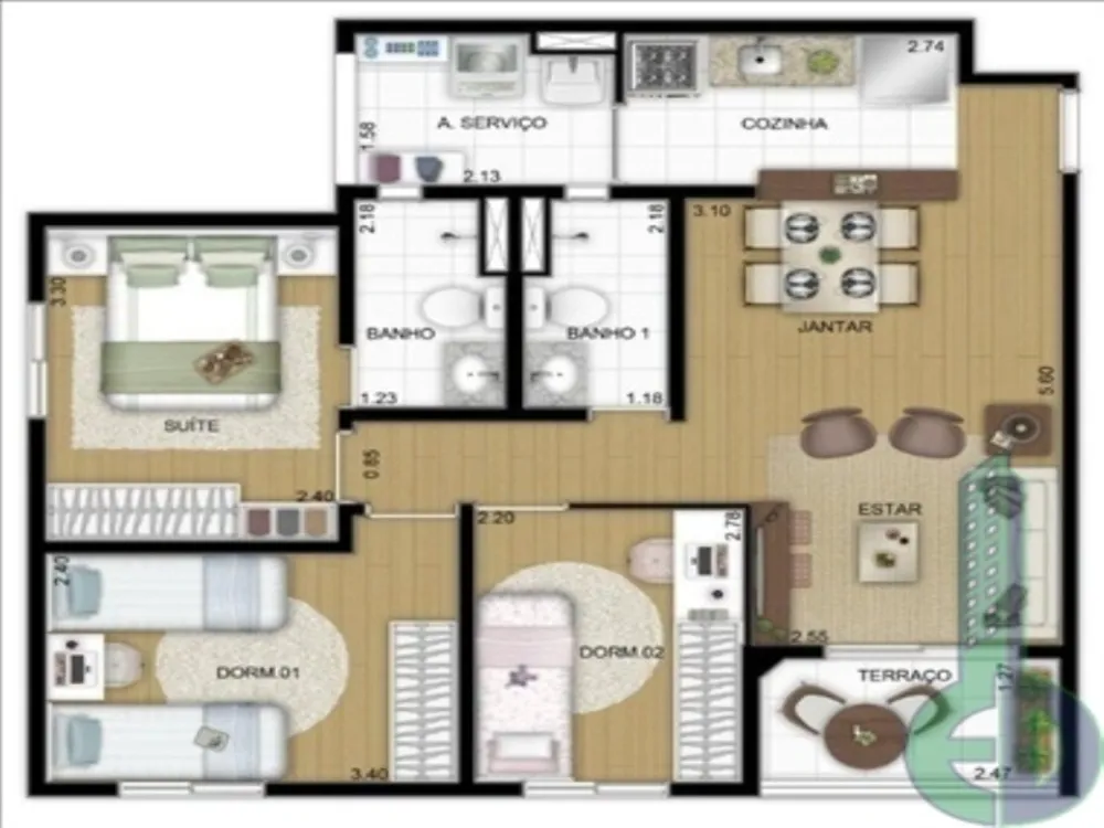 Apartamento, 2 quartos, 53 m² - Foto 5