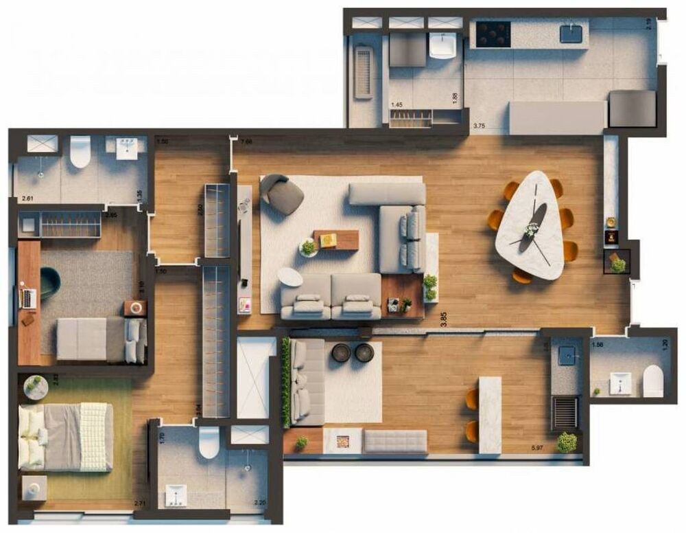 Apartamento, 3 quartos, 106 m² - Foto 9