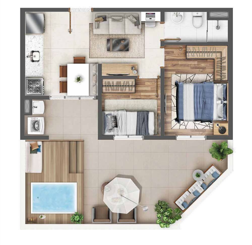 Apartamento, 2 quartos, 78 m² - Foto 2