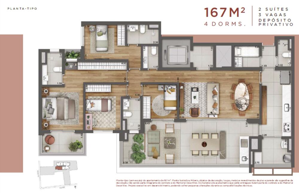 Apartamento, 3 quartos, 167 m² - Foto 14