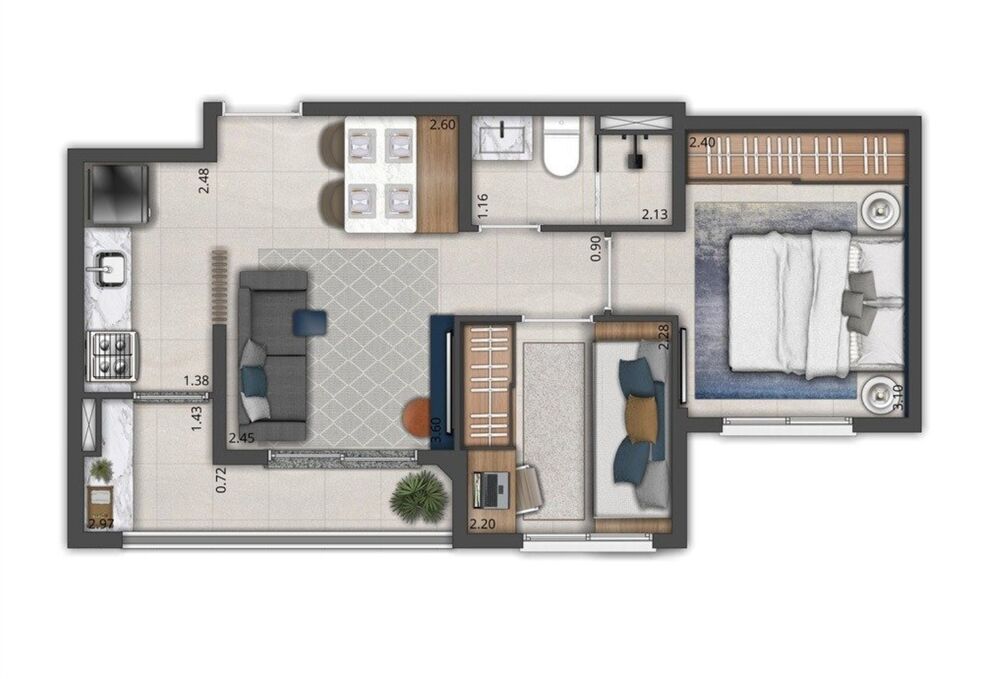 Apartamento, 2 quartos, 39 m² - Foto 9