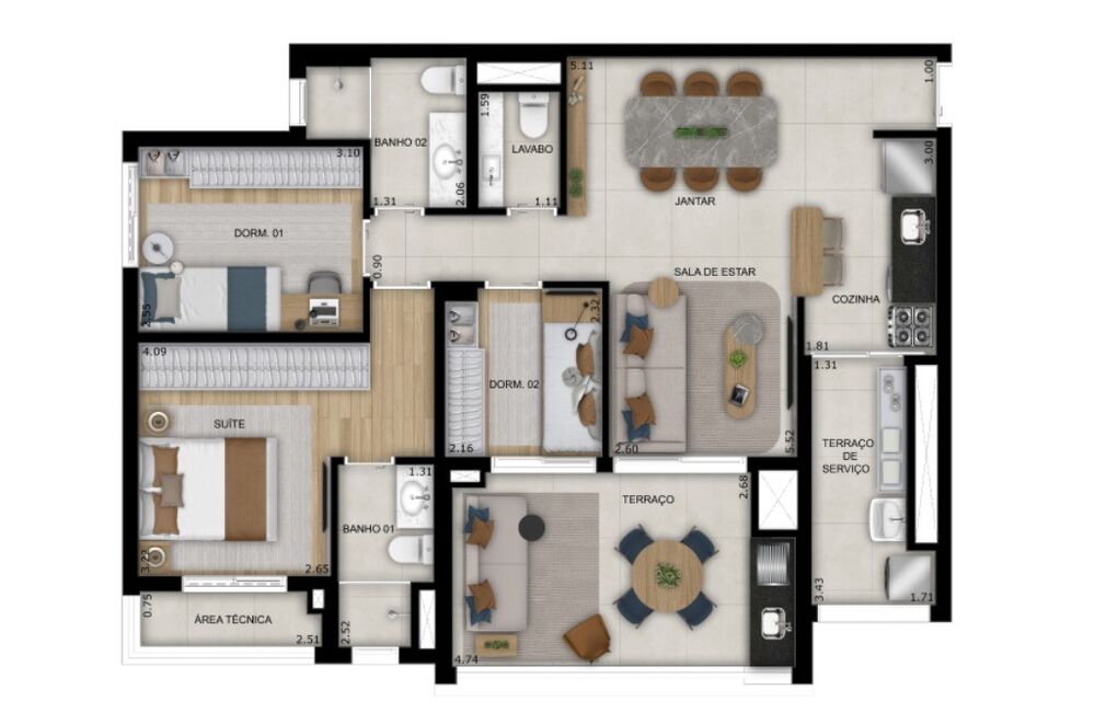 Apartamento, 3 quartos, 103 m² - Foto 25