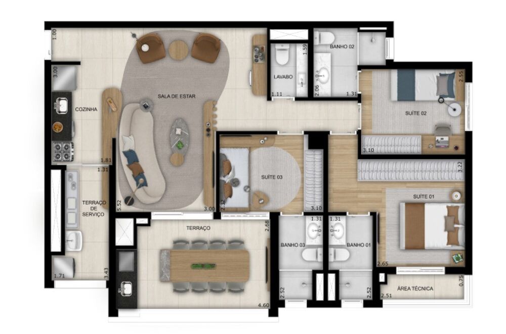 Apartamento, 3 quartos, 103 m² - Foto 9