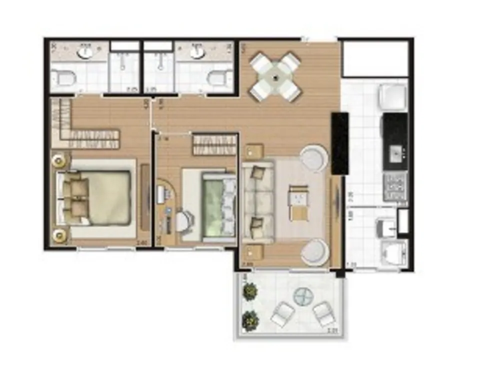 Apartamento, 1 quarto, 47 m² - Foto 4