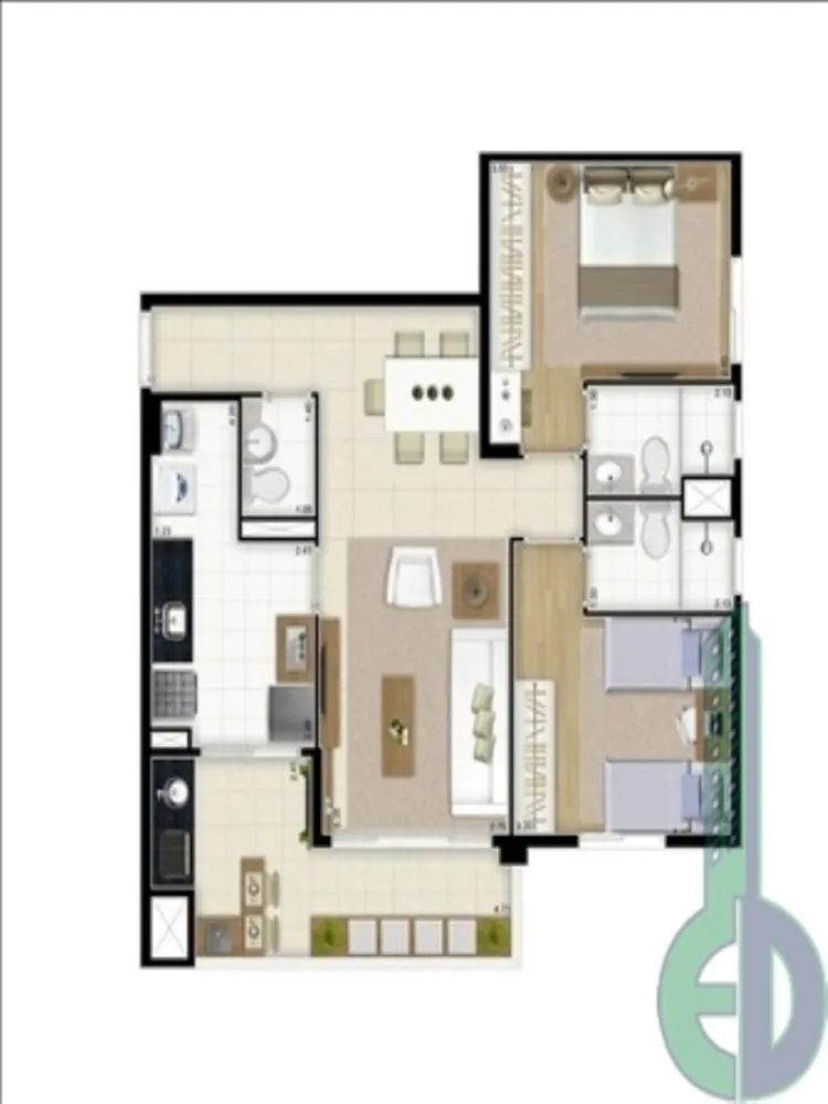 Apartamento, 2 quartos, 74 m² - Foto 11