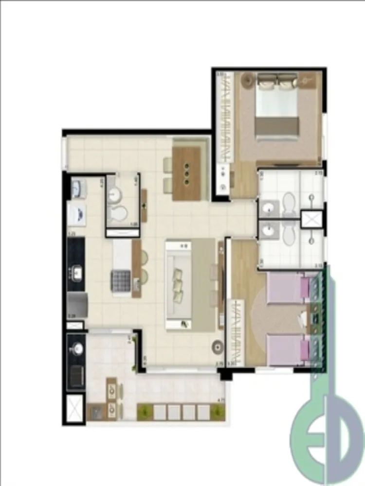 Apartamento, 2 quartos, 74 m² - Foto 12