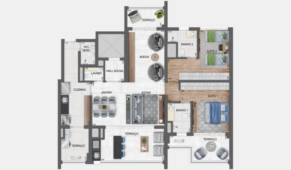 Apartamento, 4 quartos, 181 m² - Foto 21