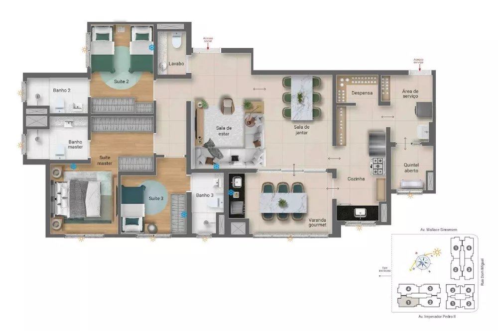 Apartamento, 2 quartos, 85 m² - Foto 3