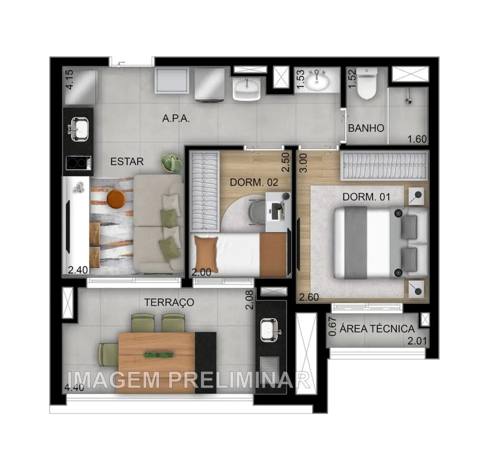 Apartamento, 1 quarto, 33 m² - Foto 12