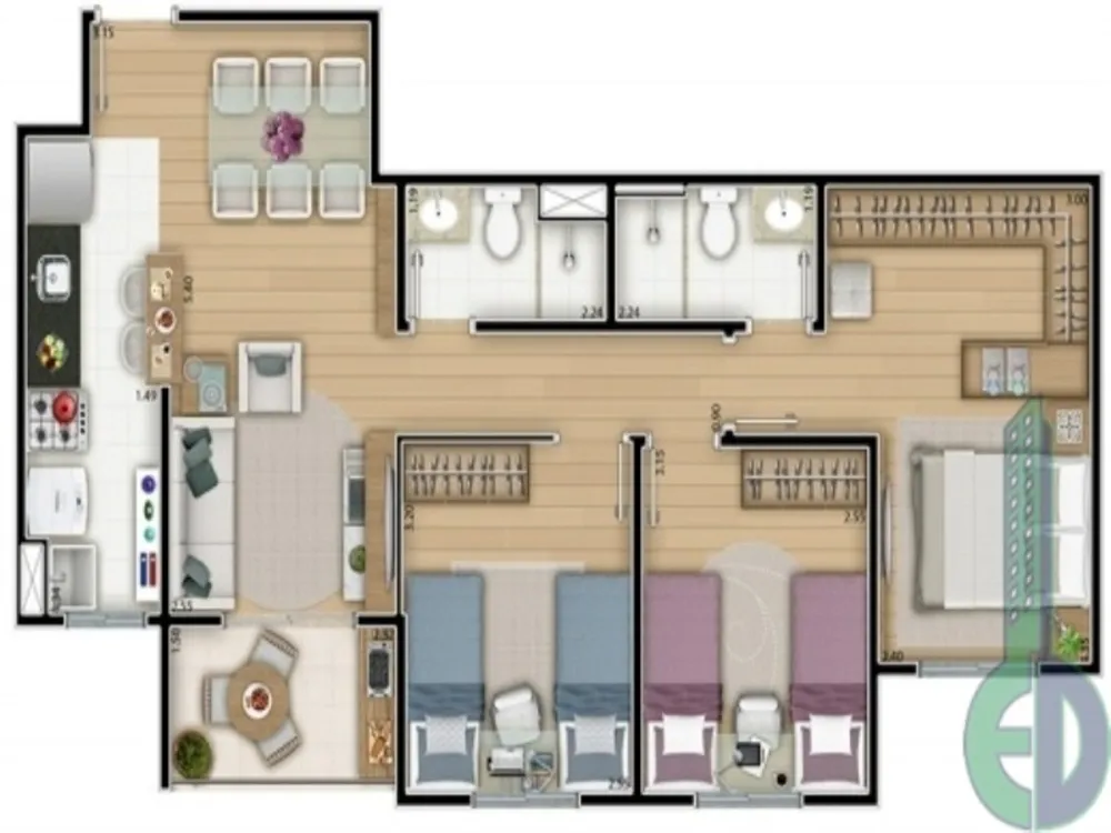 Apartamento, 2 quartos, 71 m² - Foto 4