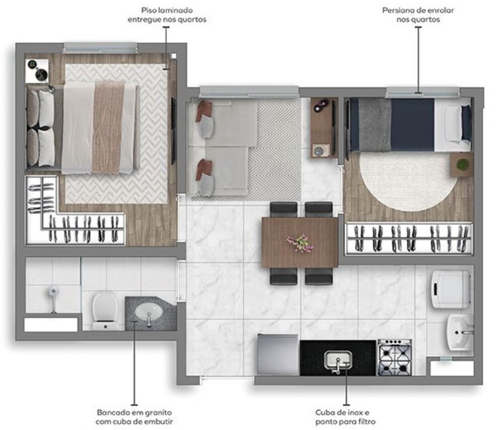 Apartamento, 1 quarto, 24 m² - Foto 1
