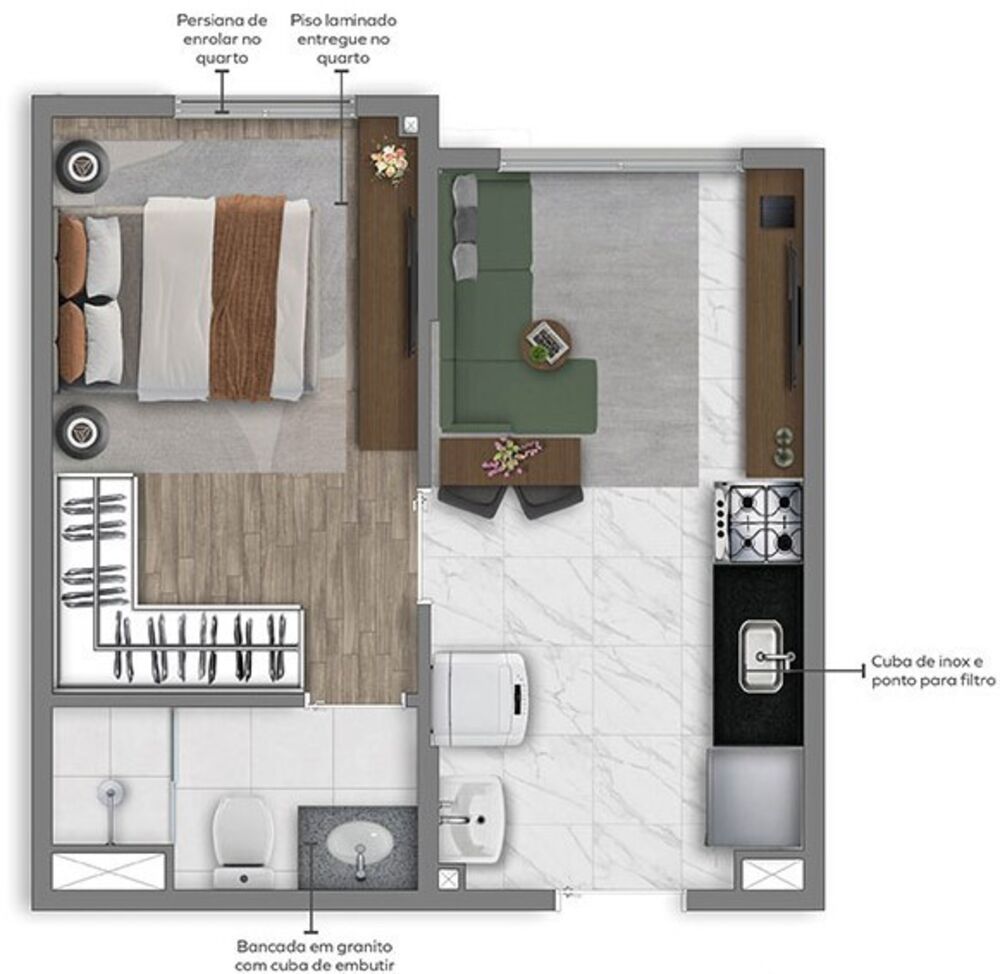 Apartamento, 1 quarto, 24 m² - Foto 12