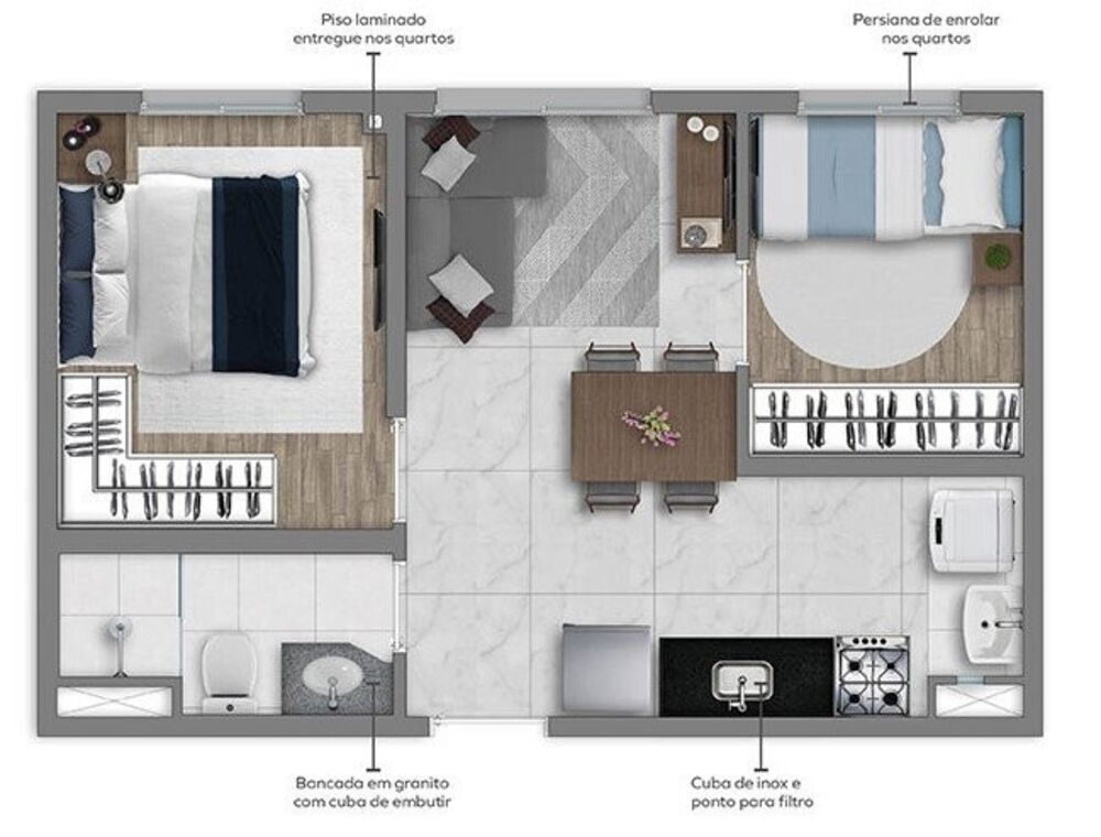 Apartamento, 1 quarto, 24 m² - Foto 2