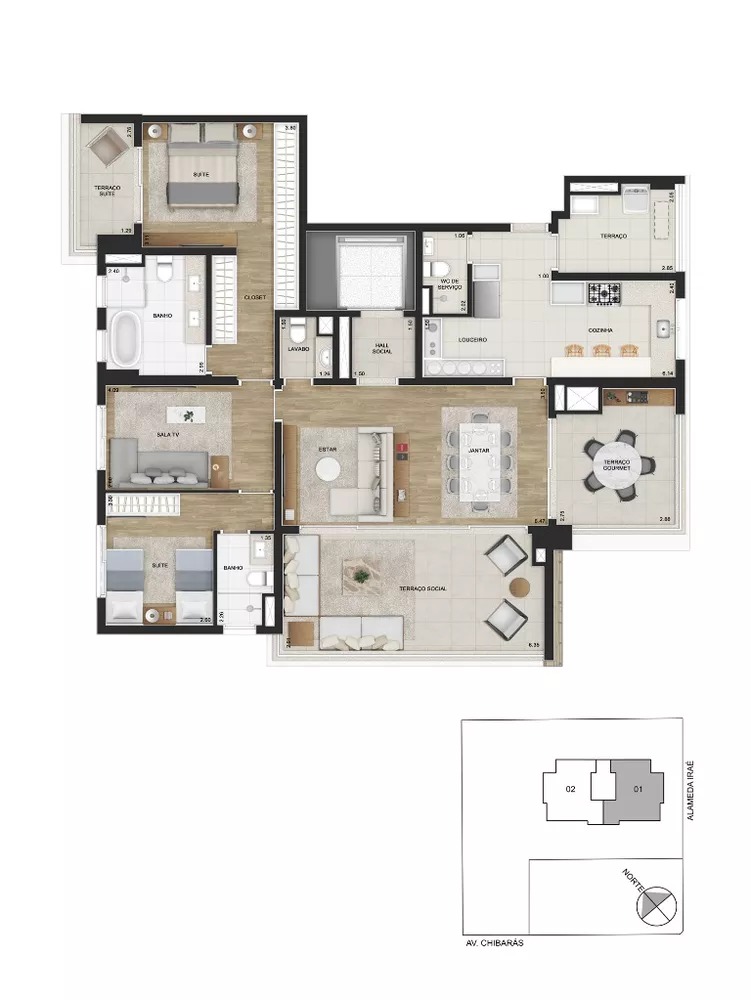 Apartamento à venda com 3 quartos, 157m² - Foto 15