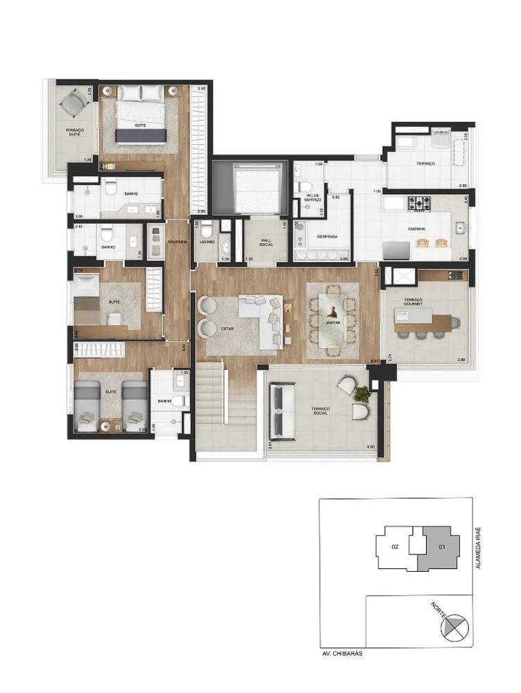 Apartamento, 3 quartos, 157 m² - Foto 21