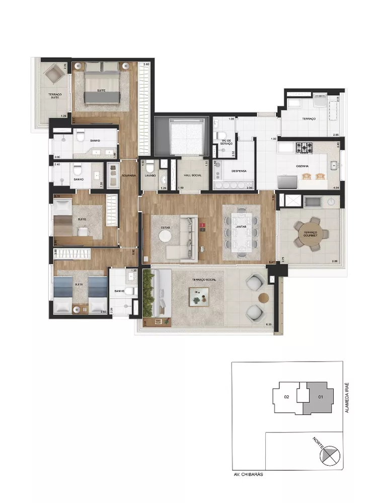 Apartamento à venda com 3 quartos, 157m² - Foto 13