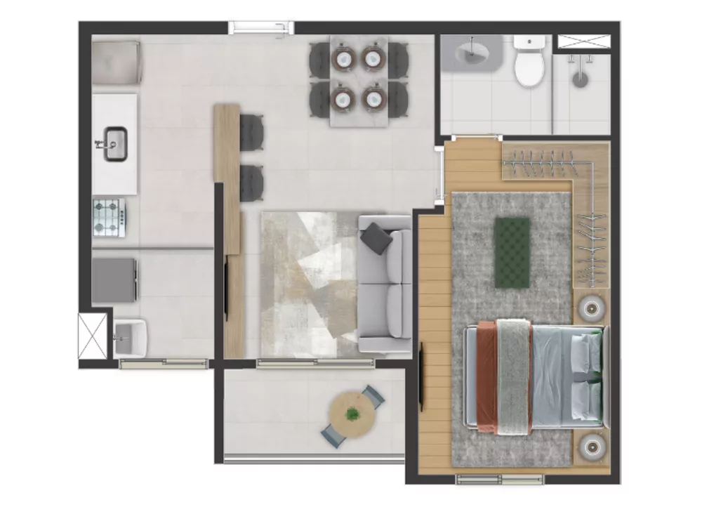 Apartamento, 2 quartos, 54 m² - Foto 1