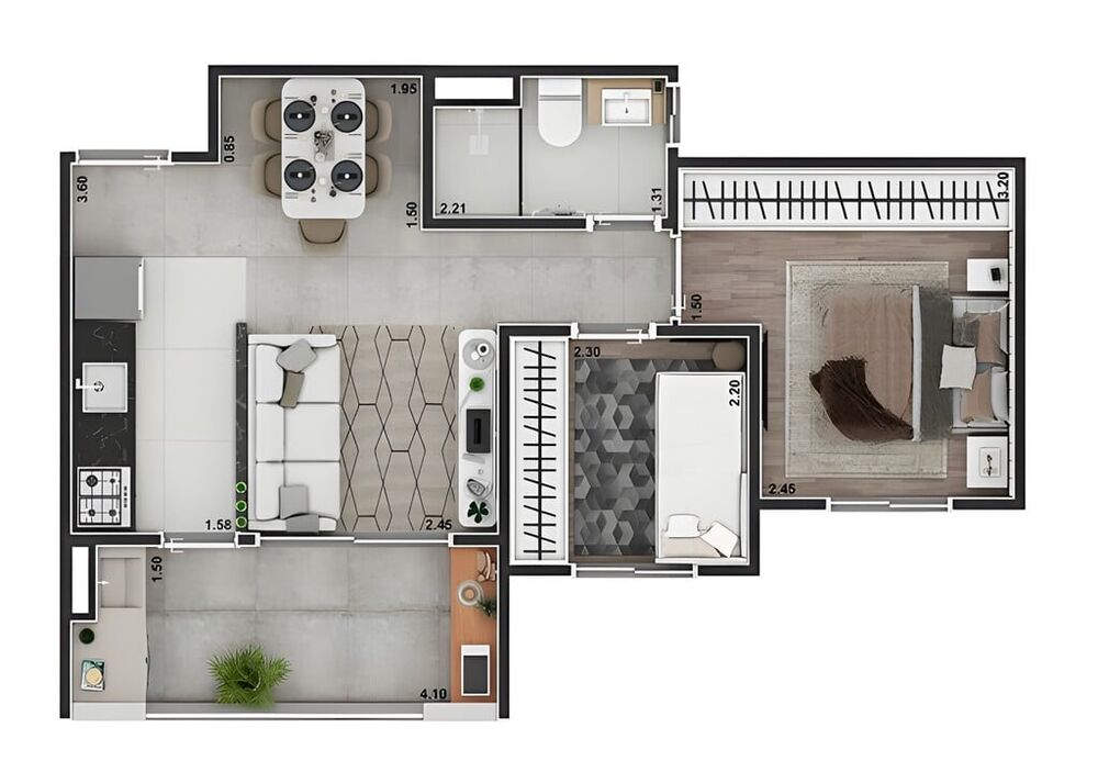 Apartamento, 2 quartos, 42 m² - Foto 3