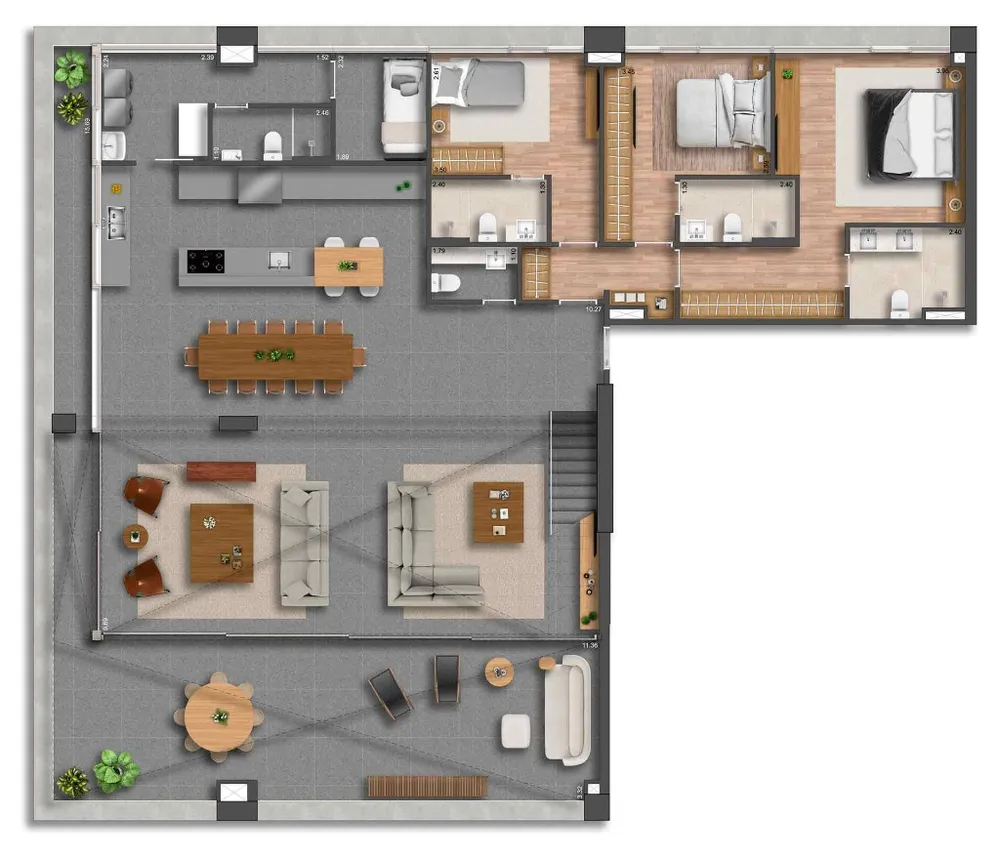 Cobertura, 2 quartos, 209 m² - Foto 34