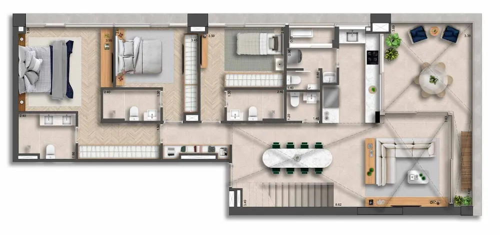 Cobertura, 2 quartos, 209 m² - Foto 35