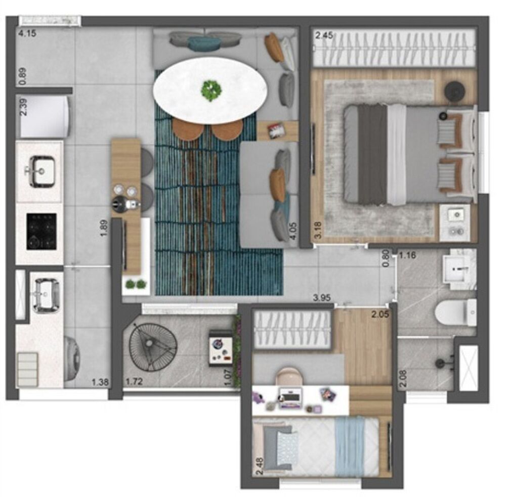 Apartamento, 2 quartos, 37 m² - Foto 16