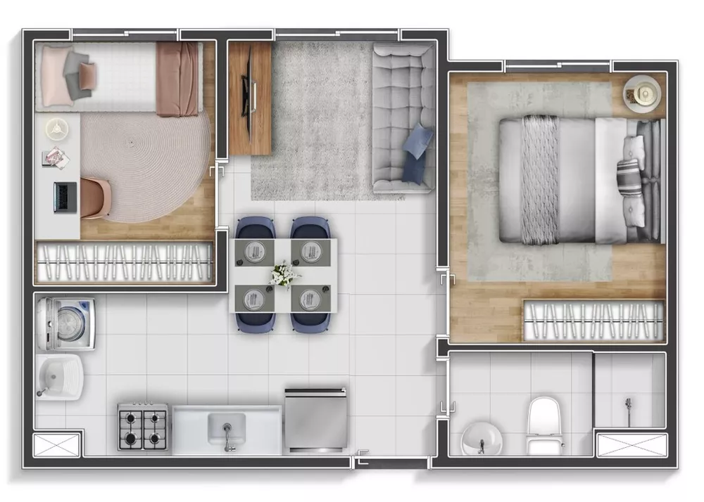 Apartamento, 2 quartos, 33 m² - Foto 7