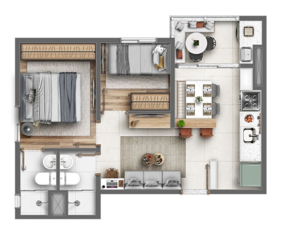 Apartamento, 2 quartos, 60 m² - Foto 14