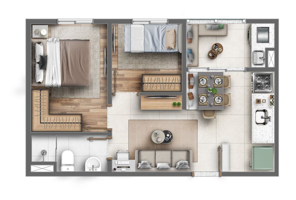Apartamento, 2 quartos, 60 m² - Foto 16