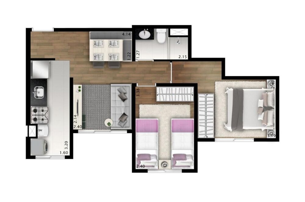 Apartamento, 2 quartos, 45 m² - Foto 9