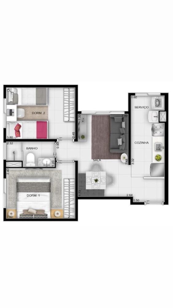Apartamento, 2 quartos, 45 m² - Foto 12