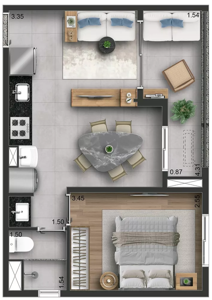 Apartamento, 1 quarto, 30 m² - Foto 16