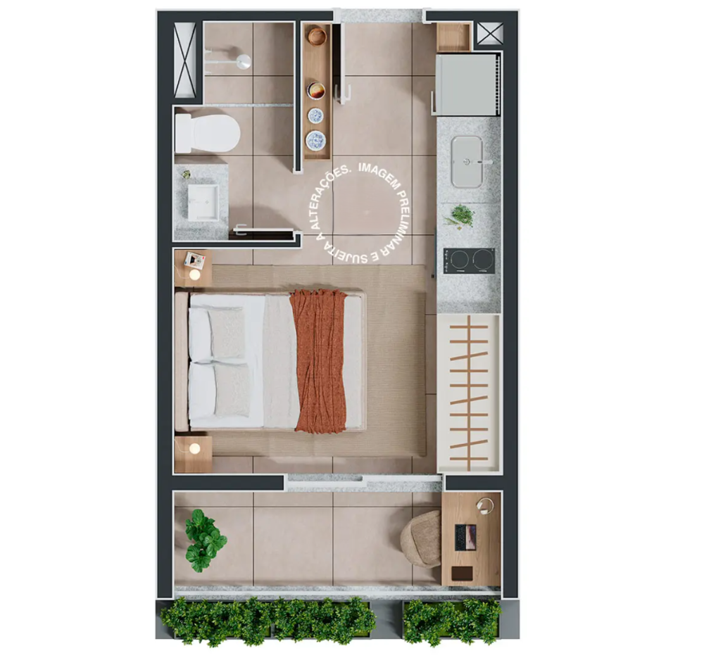 Apartamento, 1 quarto, 22 m² - Foto 3