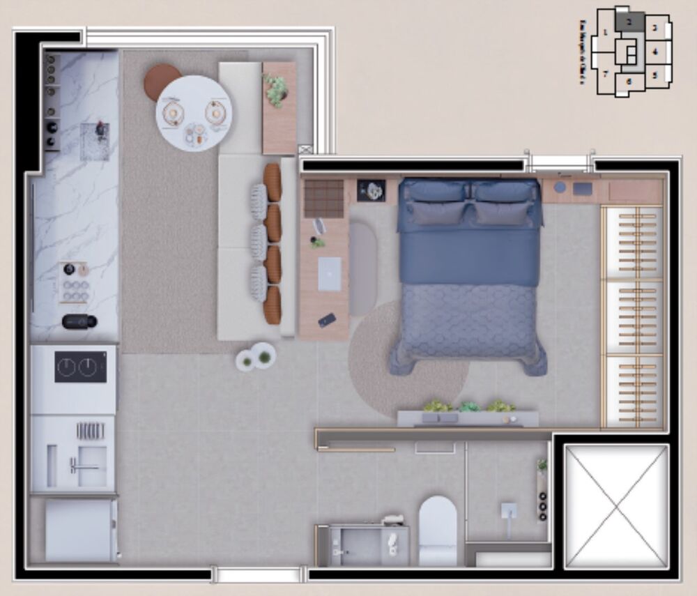 Apartamento, 1 quarto, 29 m² - Foto 3