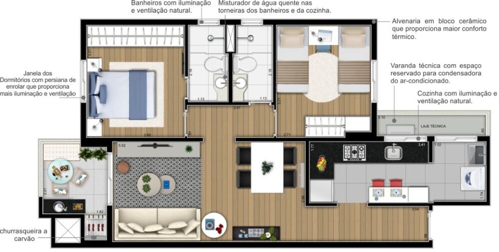 Apartamento, 2 quartos, 65 m² - Foto 15