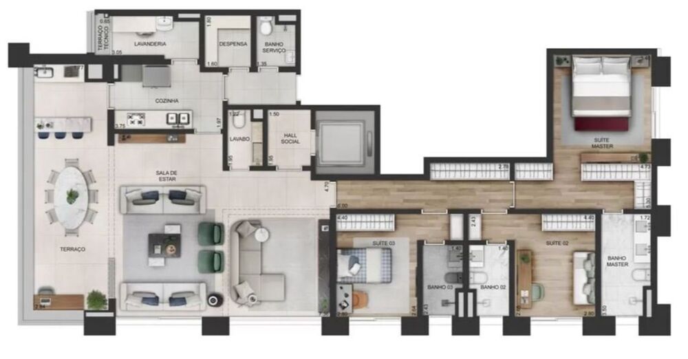 Apartamento, 3 quartos, 192 m² - Foto 11