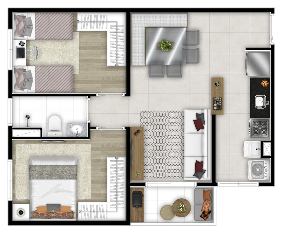 Apartamento, 2 quartos, 47 m² - Foto 7