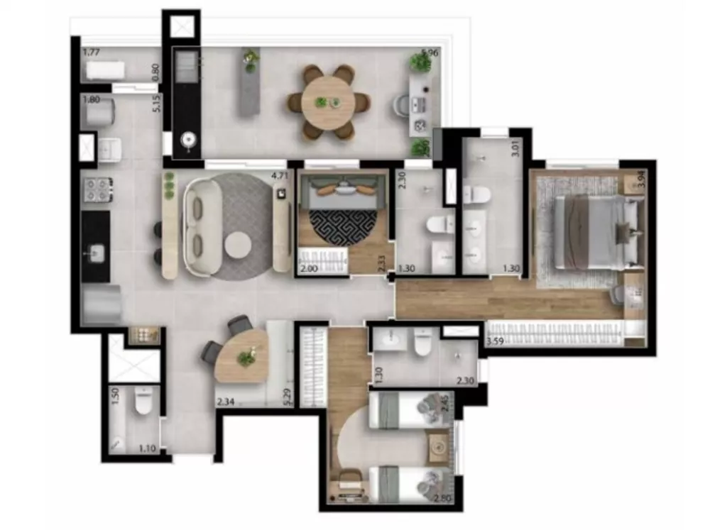 Apartamento, 3 quartos, 101 m² - Foto 8