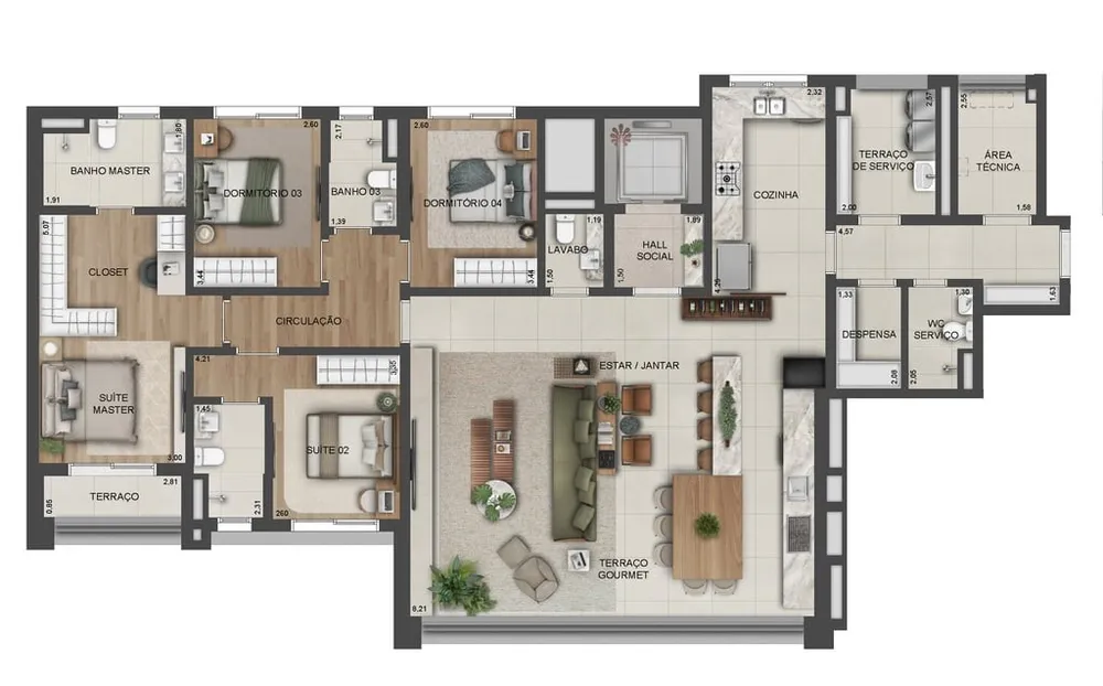 Apartamento, 4 quartos, 180 m² - Foto 8