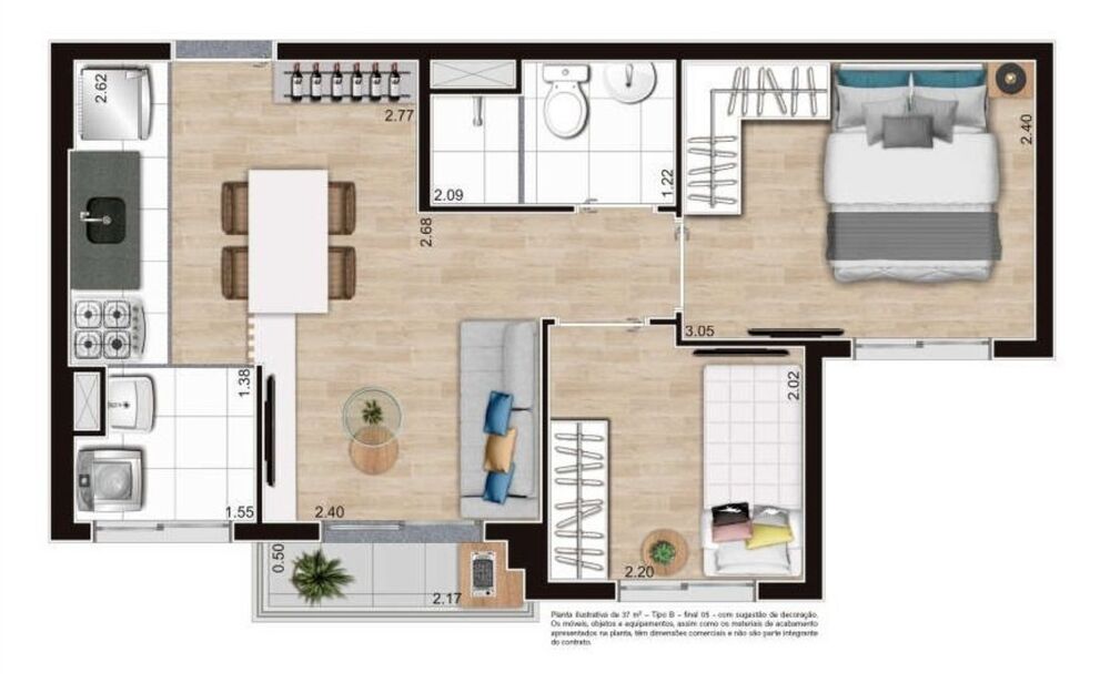 Apartamento à venda com 2 quartos, 38m² - Foto 17