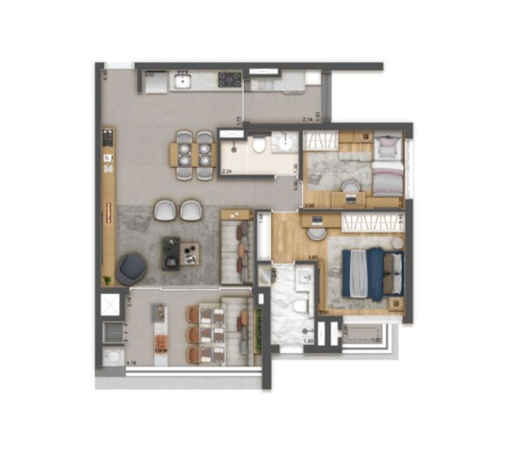 Apartamento, 1 quarto, 27 m² - Foto 2