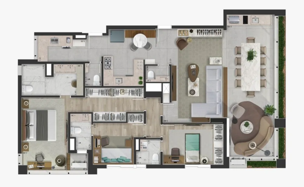 Apartamento, 3 quartos, 155 m² - Foto 2
