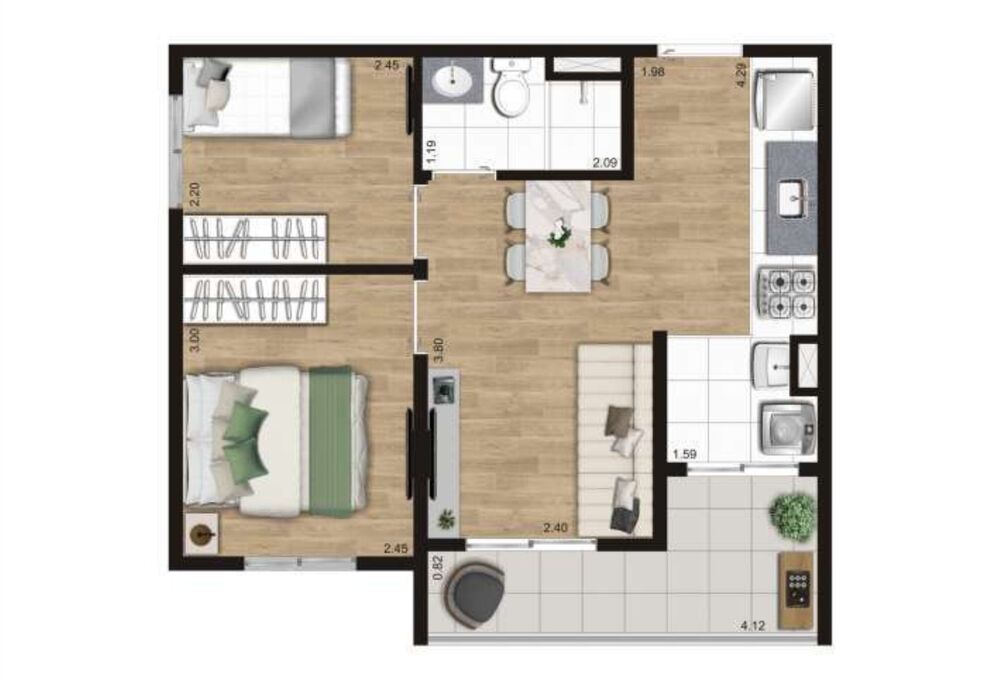 Apartamento, 2 quartos, 35 m² - Foto 13