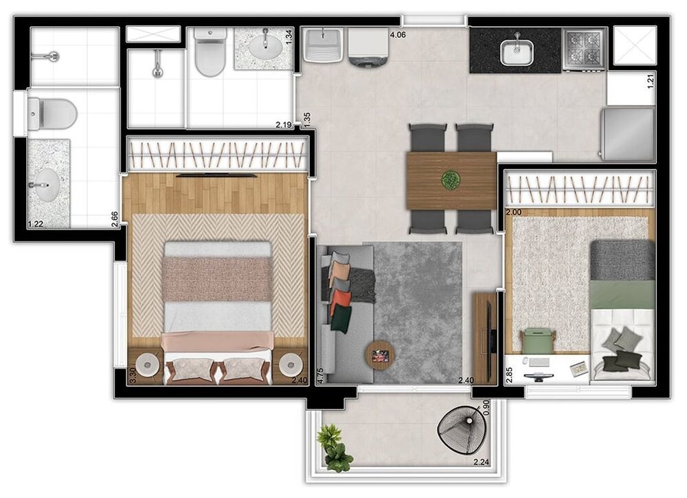 Apartamento, 1 quarto, 34 m² - Foto 6