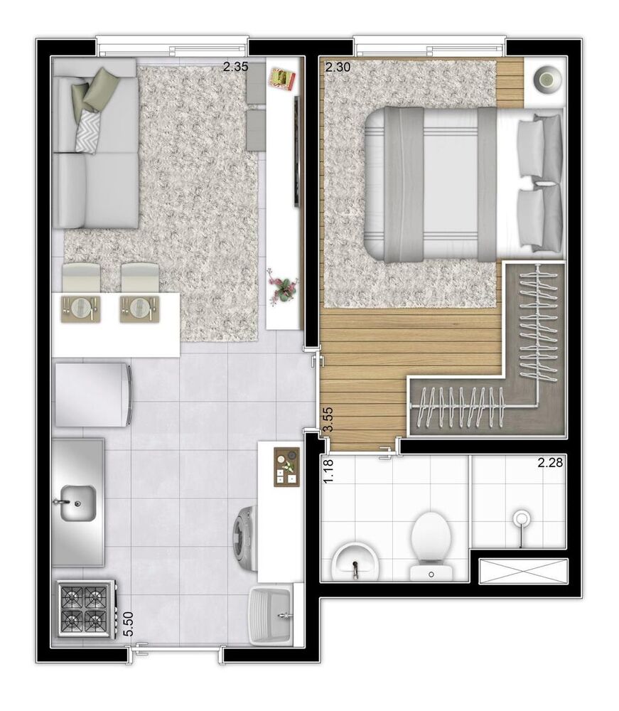 Apartamento, 2 quartos, 32 m² - Foto 8