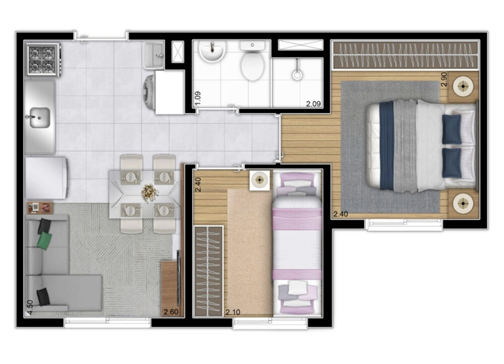 Apartamento, 2 quartos, 32 m² - Foto 8