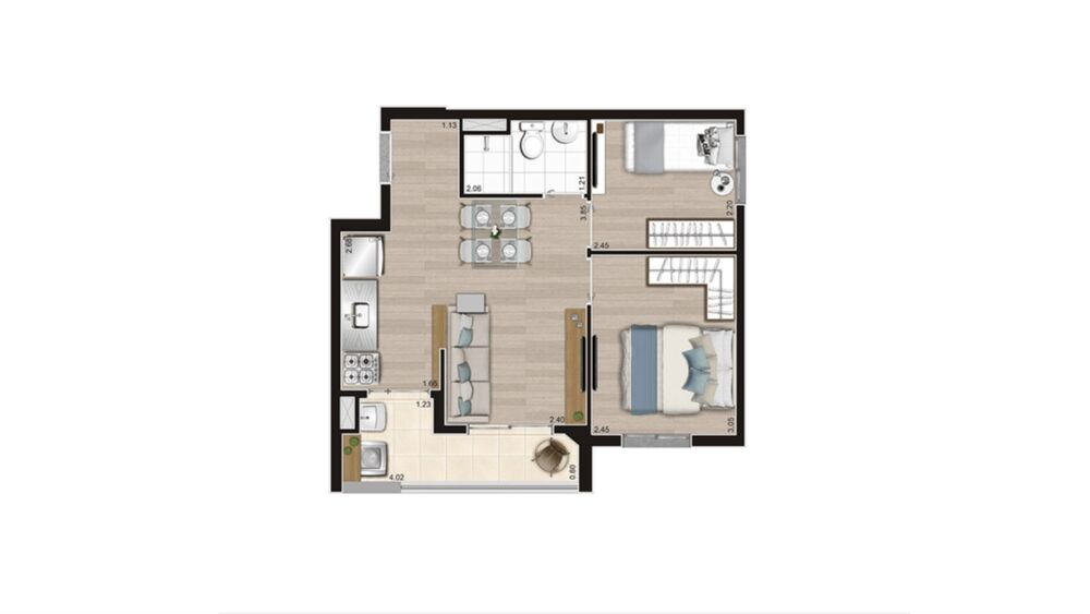 Apartamento, 2 quartos, 49 m² - Foto 4