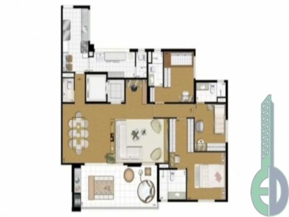 Apartamento, 3 quartos, 123 m² - Foto 2